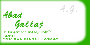 abad gallaj business card